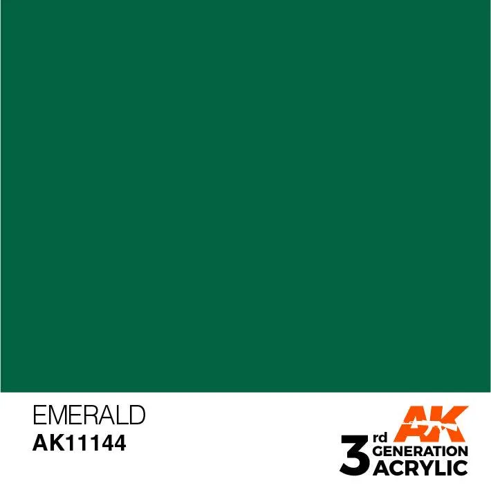 AK Interactive AK11144 3G Emerald Acrylic Paint 17ml