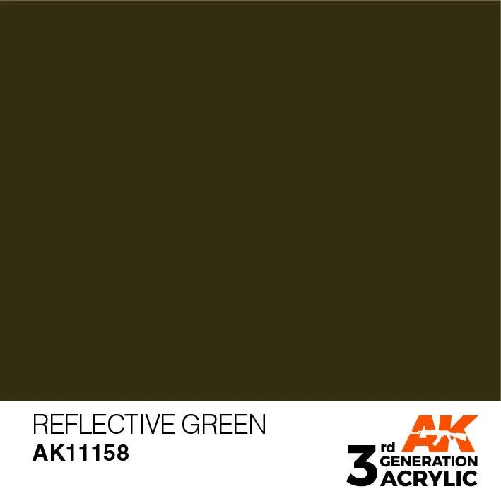 AK Interactive AK11158 3G Reflective Green Acrylic Paint 17ml