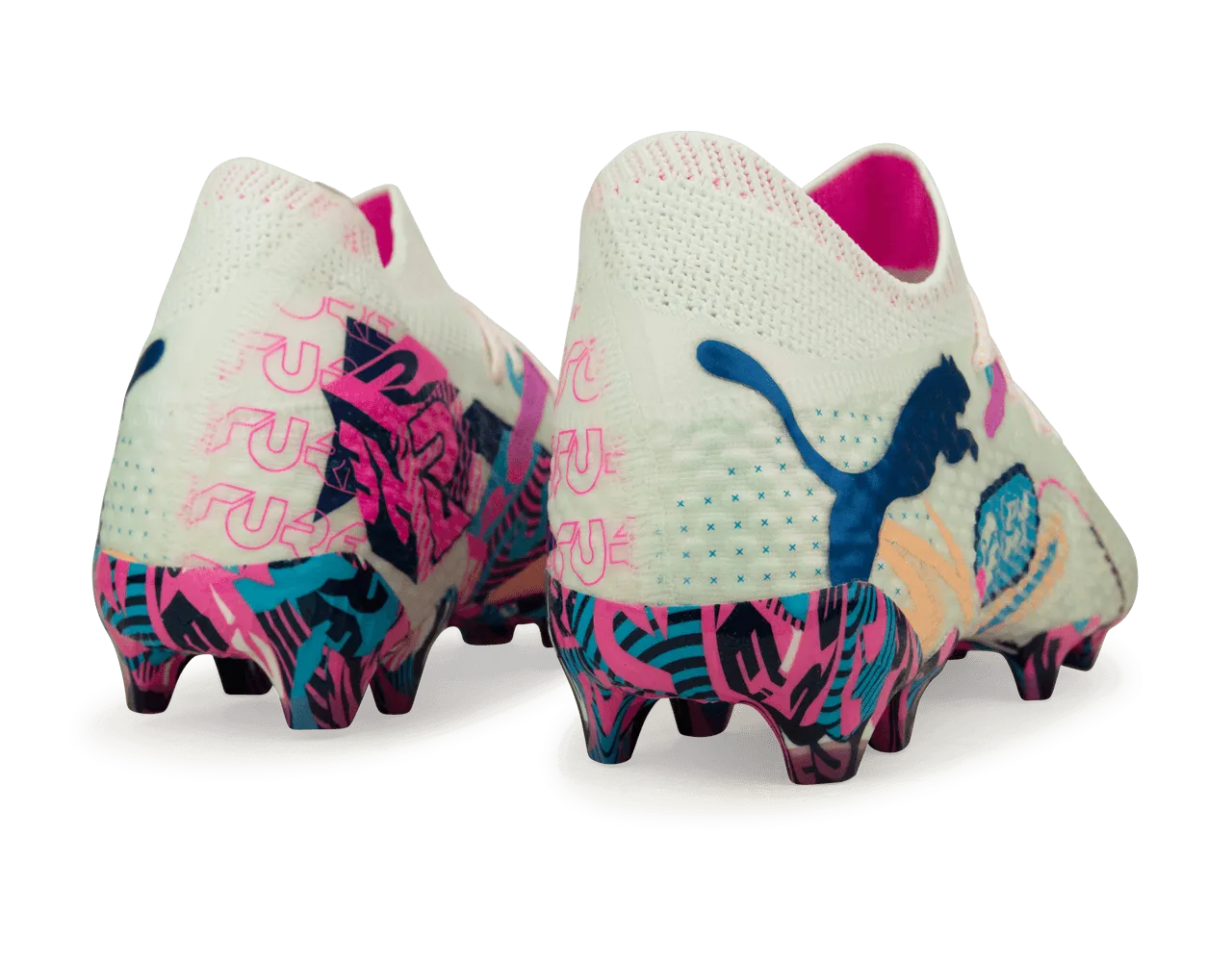 PUMA Men's Future 7 Ultimate Volume Up FG/AG White/Luminous Blue